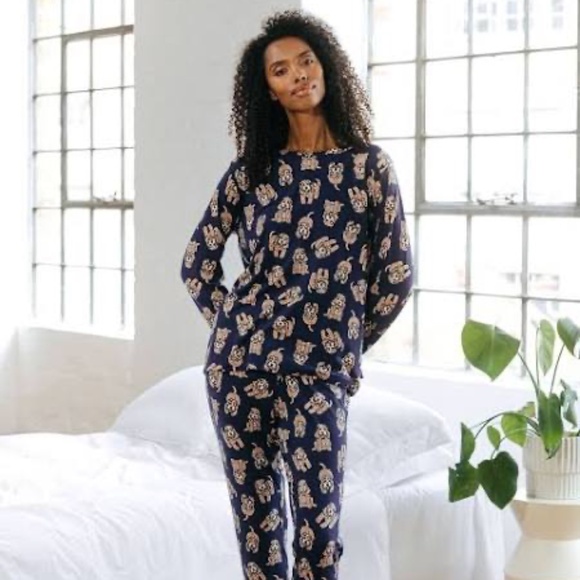 Chelsea Peers Cockapoo Print Long Pajama Set Size Small - Picture 4 of 15
